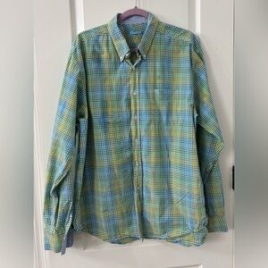 J. McLaughlin Multicolor Checkered Button Down Shirt